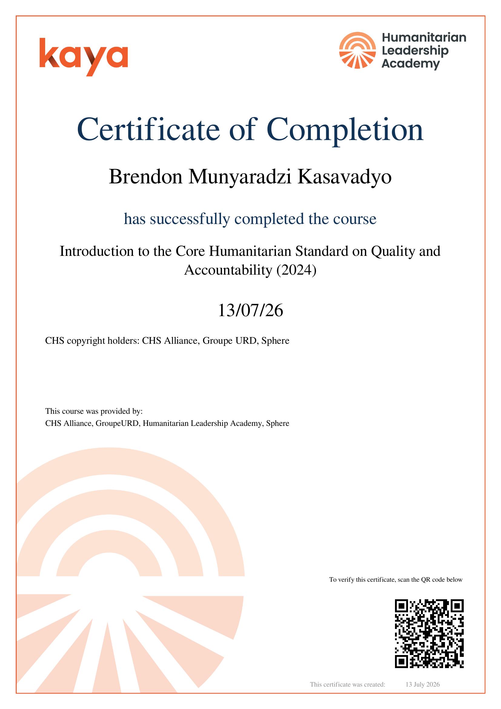 Introduction to the Core Humanitarian Standard — Kaya Connect · CHS Alliance
