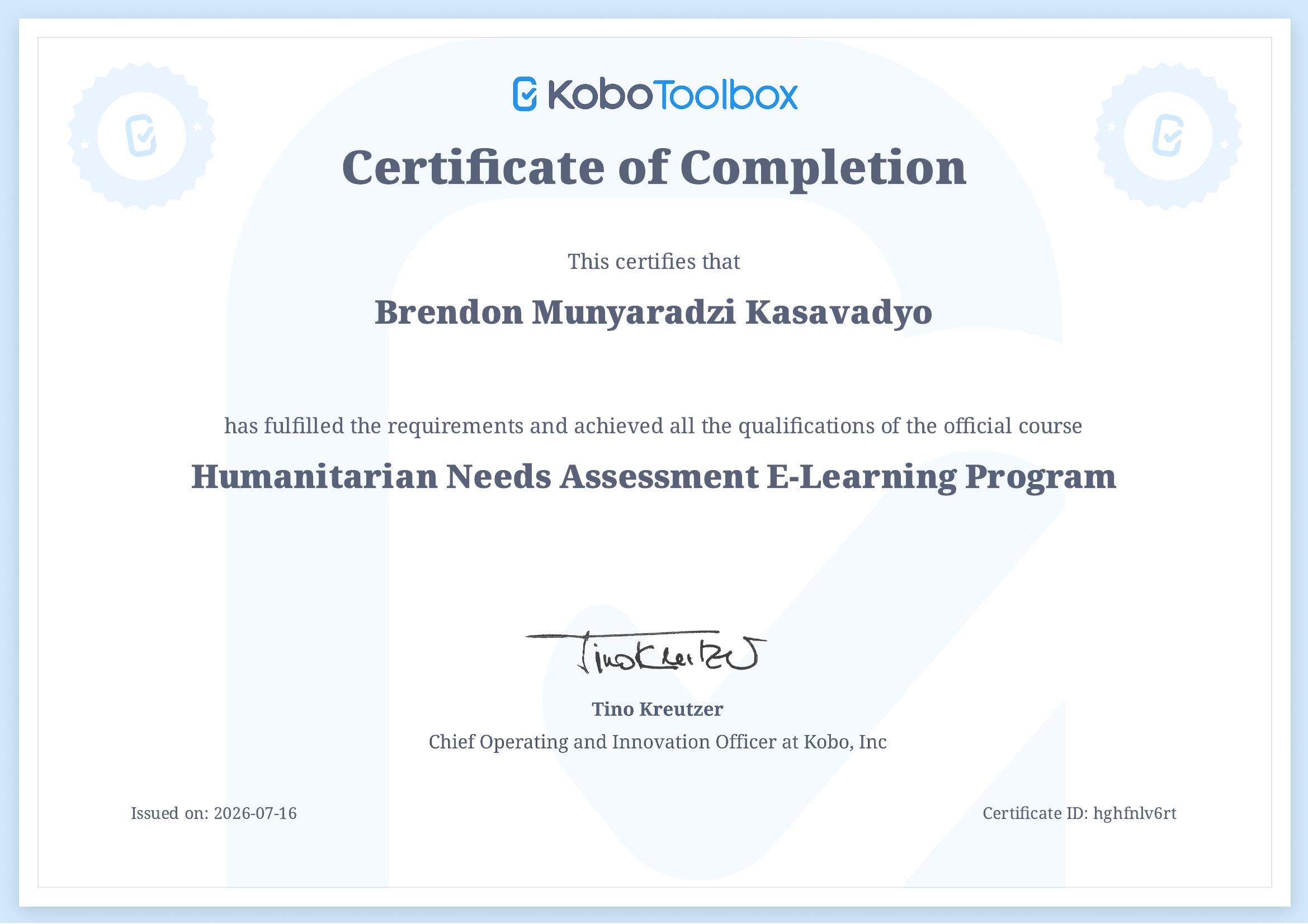 KoboToolbox — Digital Data Collection & Field Survey Management — Humanitarian Needs Assessment E-Learning Program